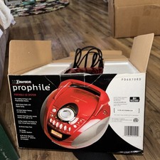 Emerson Profile Portable Cd System, Red, Still In The Box
