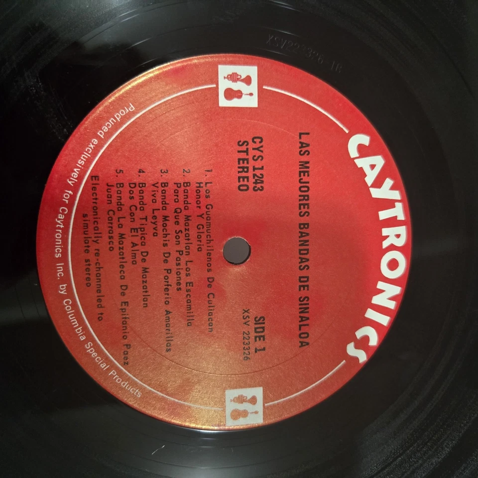 RARE Las Mejores Bandas de SINALOA Vinyl Caytronics CYS 1243 Columbia Special Foto 2 de 4
