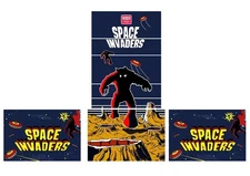 Arcade1up Space Invaders Arcade Riser Kickplate J-Panel Riser Graphics Stickers