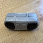 Barbie Vintage Silver/Black Plastic Doll Boombox Stereo Accessory w/ Handle 1999