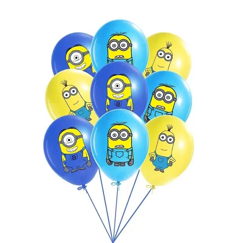 Minions x10 Balloons Birthday Party Decorations Boys Girls Latex
