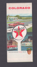 Texaco Road Map Colorado  1963 Advertising Your Neighborhood Texaco Dealer