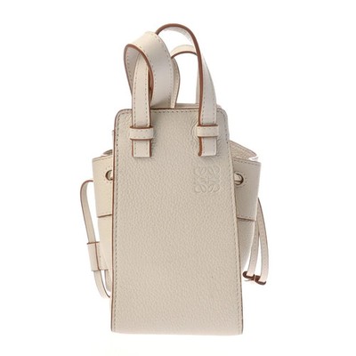 Loewe Hammock Drawstring Bag Mini A538V07X10 Shoulder Bag Calfskin Gray #WB2536