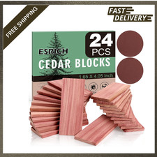 Cedar Blocks for Clothes Storage 24 Pack Natural Cedar Wood Closet Planks