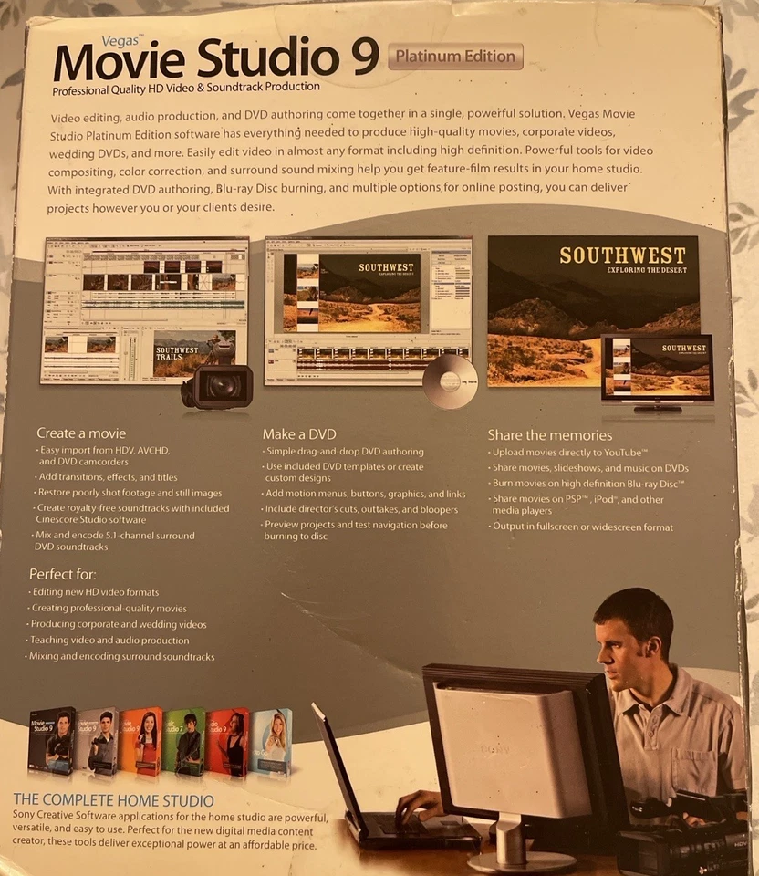 索尼 Vegas Movie Studio 9 白金版视频和原声带软件 — 第 2/4 张图片