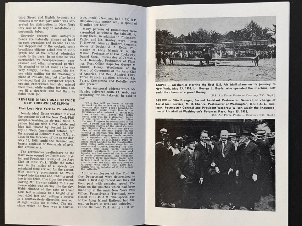 1968 50th Anniversary Airmail Service AAMS First Day Souvenir Booklet Sc# C74 - Image 4 of 4