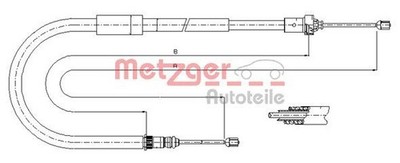 Kit Riparazione Cavi Portellone Metzger 2320002 | Compatibile Con VW Golf IV Hatchback (1J1) | Lato Guida - 3