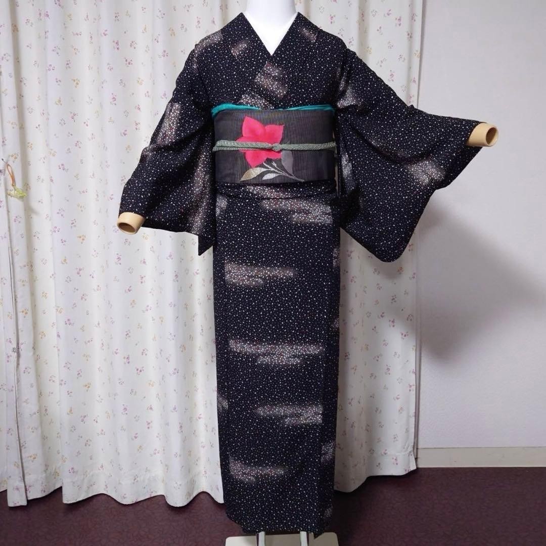 Silk Kimono Full Set Small Pattern Thin Summer Ja… - image 2
