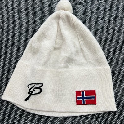 Bjorn Daehlie Nordic Ski Beanie Hat One Size Cross Country Norway White Lined