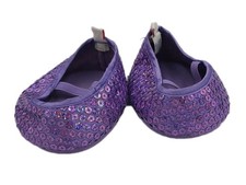 Build a Bear Workshop Purple Sequine Flats With Straps NEW RETIRED Accessory