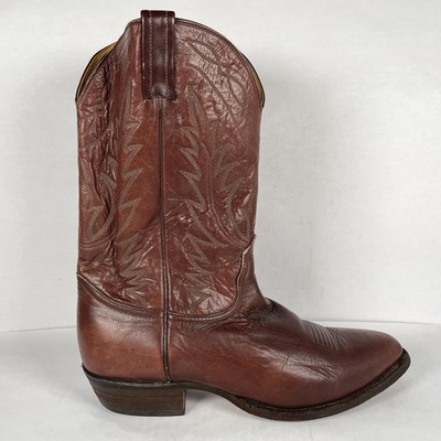 Bottes de cow-boy western Nocona vintage en cuir marron 12 D