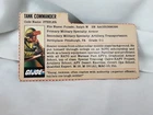 Gi Joe Cobra 1982 Steeler file card / filecard ORIGINAL (straight arm v1  v1.5)