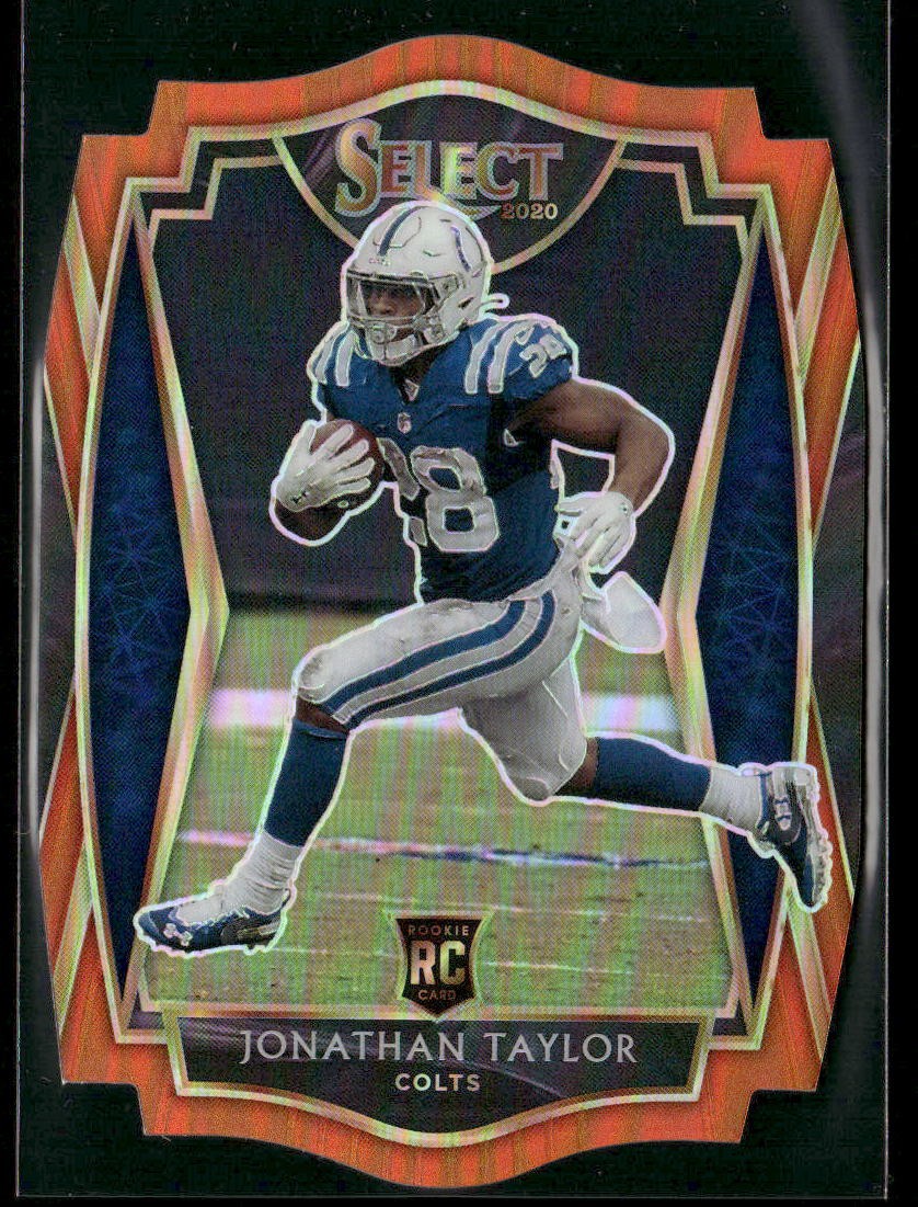 2020 Panini Select #153 Jonathan Taylor Orange Prizm Die Cut