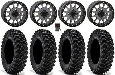 System 3 SB-5 14'' Wheels Grey 34'' Warrior XT Tires Renegade Outlander