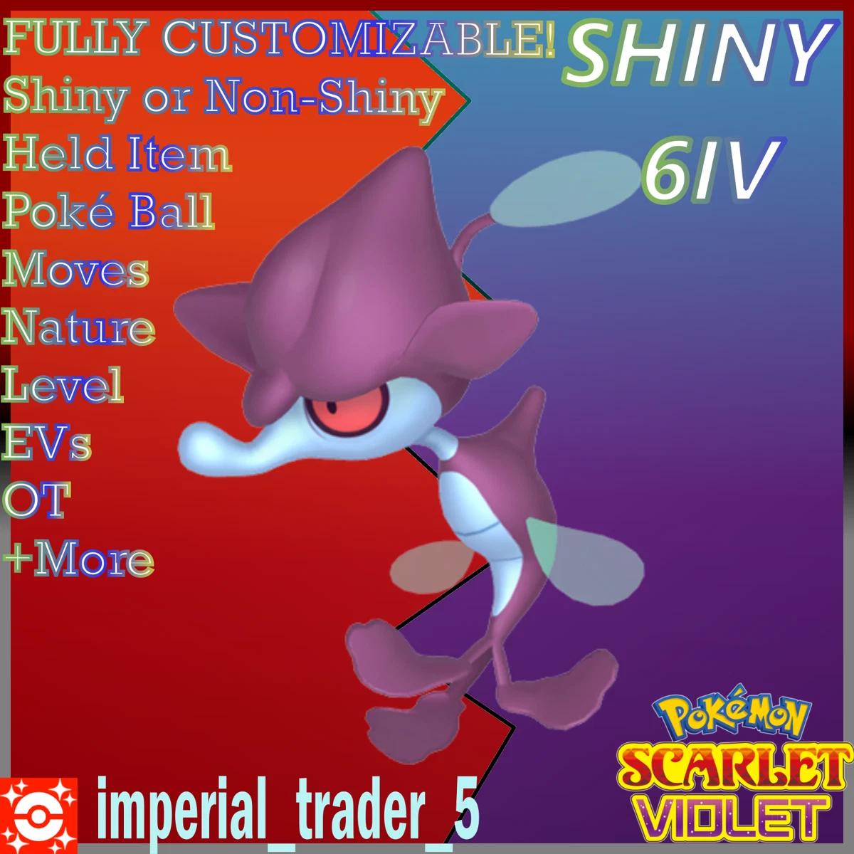 6IV Shiny Voltorb Hisui Pokemon Scarlet and Violet