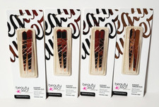 4 x Beauty 360 ELEGANT TWEEZER DUO Gold Slant  Point Tips With Carry Case NEW 