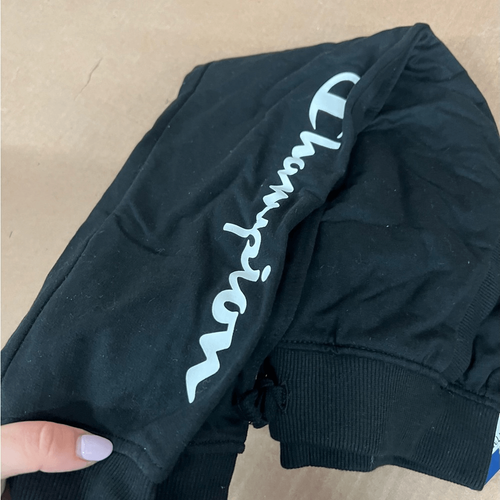 NWT Champion Black Logo Boy’s Jogger Sweatpants Size Small $50 - Picture 2 of 5