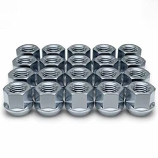 Chrome Plated Open-End Bulge Acorn Wheel/Lug Nuts, M14x1.5, 19mm Hex, Qty 10x