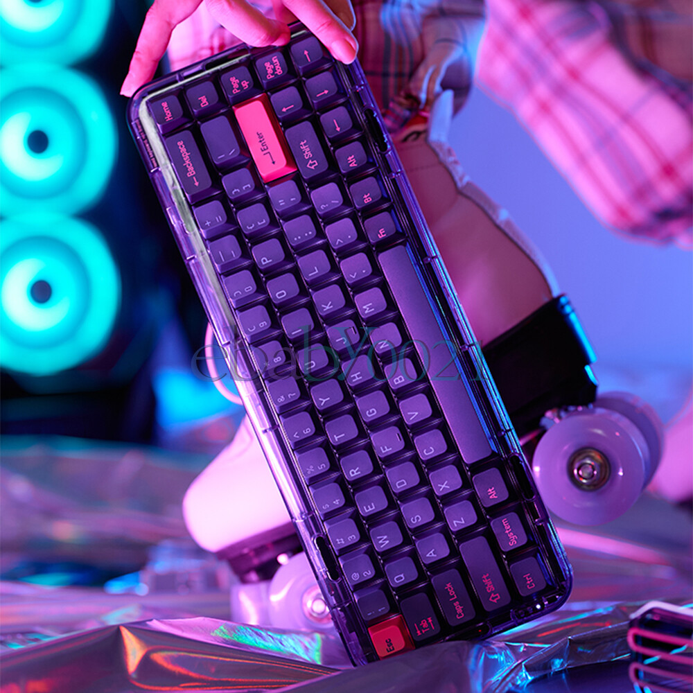 MelGeek Mojo68 Neon Wireless Mechanical Gaming Keyboard RGB 