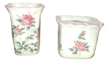 Vintage Andre Richard Cup  Toothbrush Holder Porcelain Roses Japan