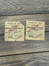 Vintage Casino De Paris Balcony Reserved Tickets Pair Vintage Casino De Paris Balcony Reserved Tickets Pair