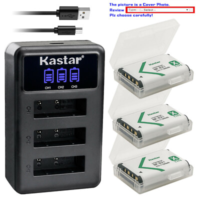 Kastar Battery 3 Channel Charger for Sony NP-BX1 Cyber-shot DSC-RX100M5 RX100 V