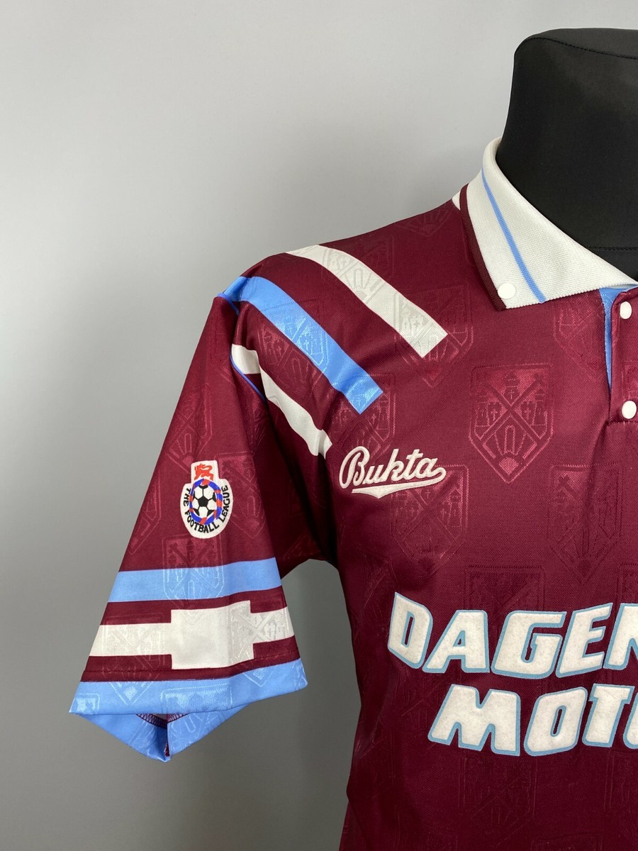 WEST HAM 1992 1993 HOME SHIRT FOOTBALL SOCCER JERSEY BUKTA MENS