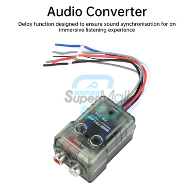 Car Stereo Audio Speak Signal Hi-Low Converter For Auto Amp- Subwoofer Amplifier