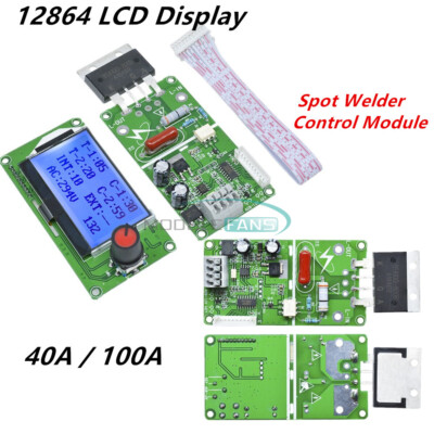 40A/100A Double Pulse Encoder 12864 LCD Display Spot Welder Control Board Module