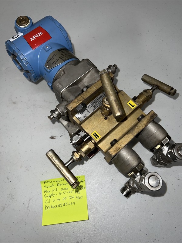 Rosemount 3051C smart pressure transmitter Max WP 2,000 PSI / 138 BAR