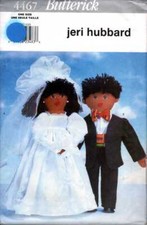 DOLL Pattern WEDDING Bride Groom 18 " Doll SOFT SCULPTURE