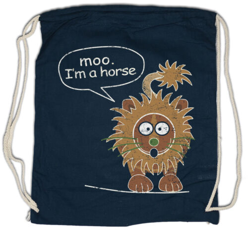 Sac à cordes de serrage Moo I'm A Horse moderne Phil Fun famille Dunphy Lion symbole - Photo 1/1