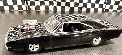 JoyRide 1970 Dodge Charger Black w/Dom Toretto Figure -Fast