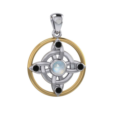 Keltisches Quartär Schutz Hexenknoten 925 Sterling Silber Anhänger Schmuck