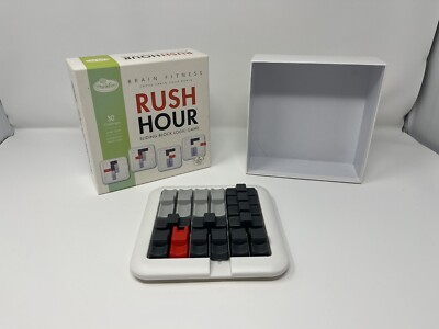 Rush Hour Brain Fitness ThinkFun Sliding Logic Game Education 80 challenges