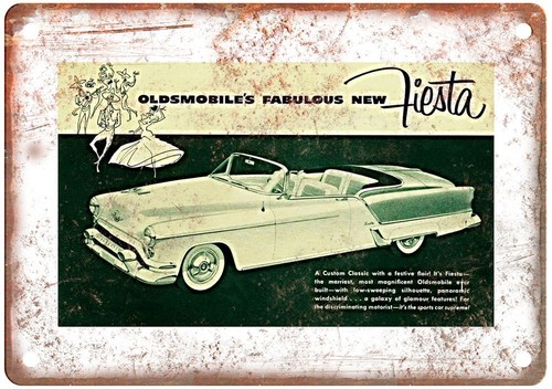 1953 Oldsmobile Fiesta Vintage Ad Retro Look Metal Sign A4971 - 第 1/1 張圖片