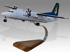 Fokker F50 Ansett Desk Wood Airplane New Model Large Scale 1/72