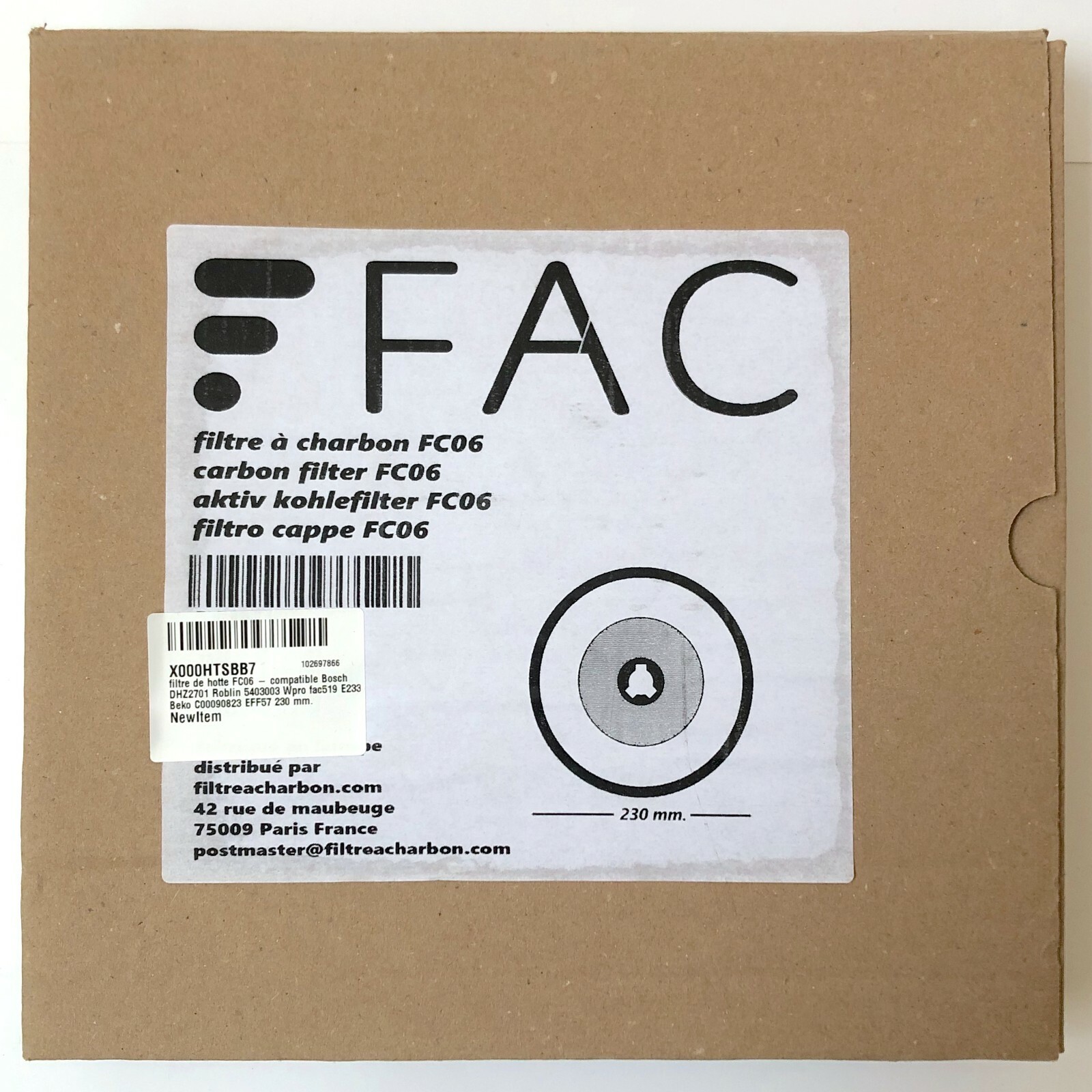 bosch cooker hood active carbon filter