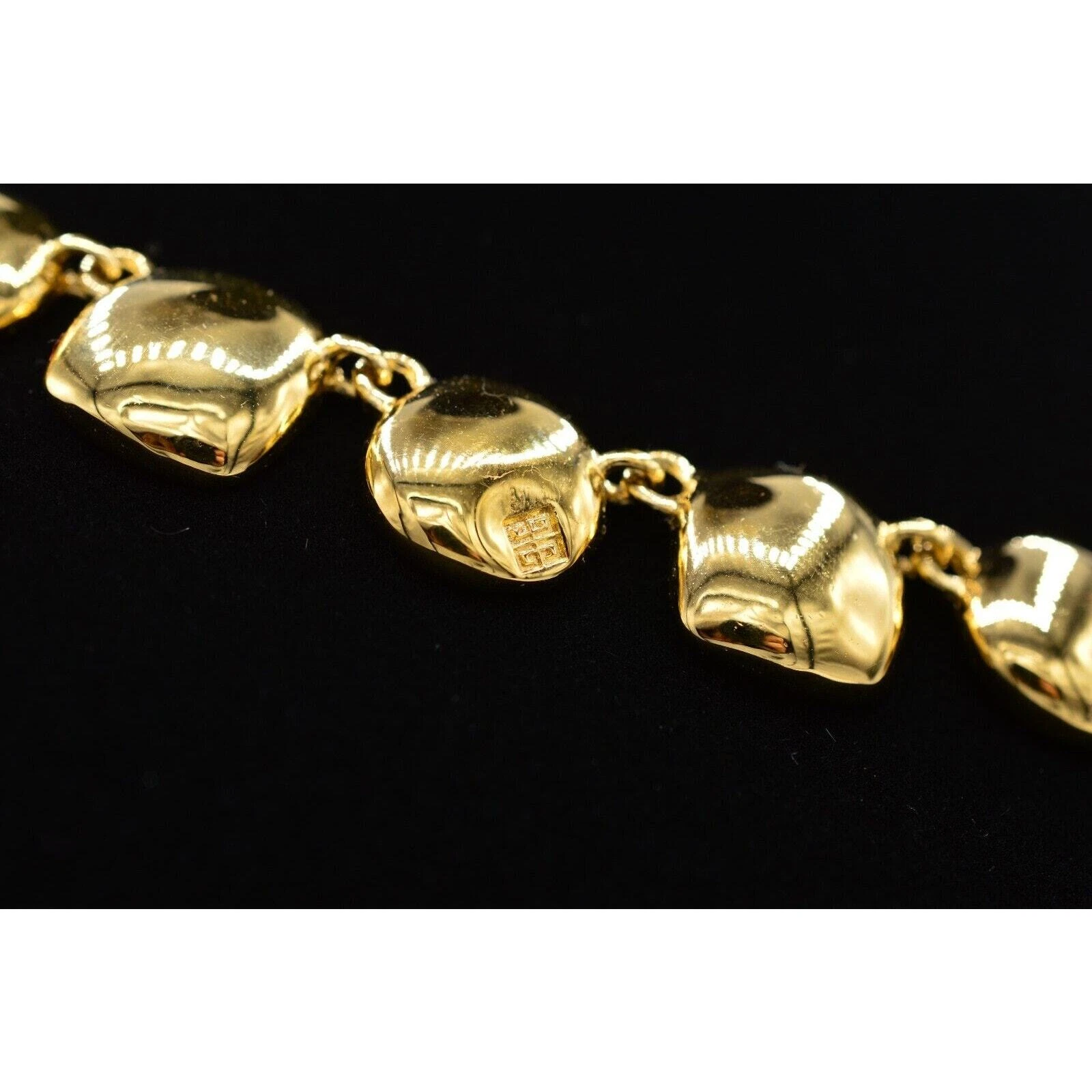 Givenchy Collana Vintage Logo Collare 4G Oro Grosso Firmato NOS Anni 80 80 Bin6B