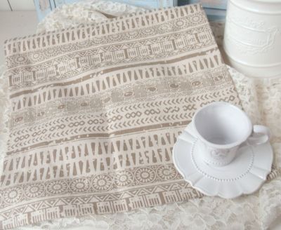 Tischläufer INKA Sand Natur 40x 140 cm Landhaus Loft Shabby Baumwolle LillaBelle