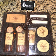 BNIB Tuscan Hills Vanilla Almond Bath  Body Gift Set Collection Lot Bundle Spa