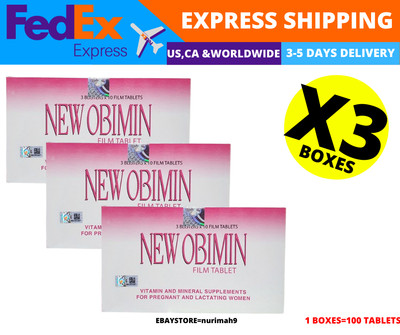 3 X OBIMIN (100's)  Vitamin & Mineral Supplements for Pregnant & Lactating 