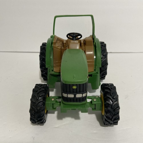 John Deere Farm Tractor 7" Metal & Plastic Movable Wheels Hitch Farm Country - Picture 2 of 10