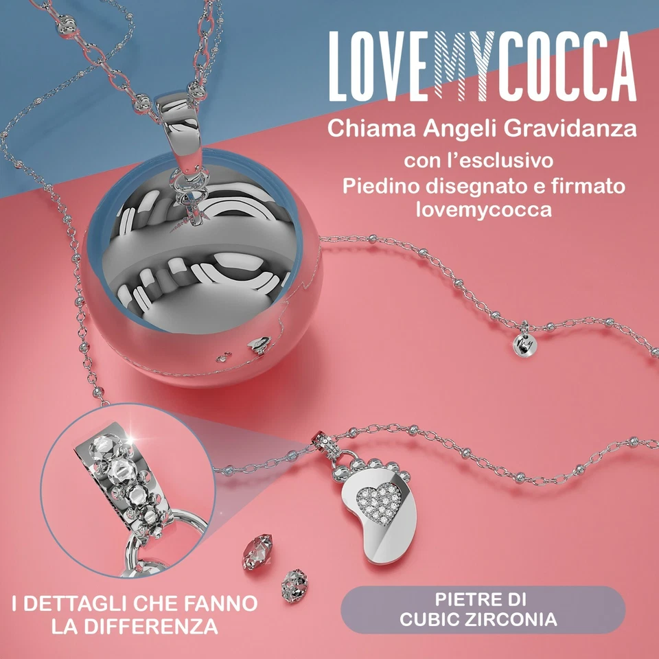 LOVEMYCOCCA Collana Chiama Angeli con ciondolo PIEDINO - Immagine 4 di 4
