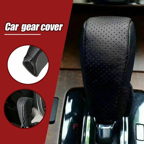 Black Car Gear Hand Shift Knob Cover PU Leather Handbrake Protector Accessories eBay
