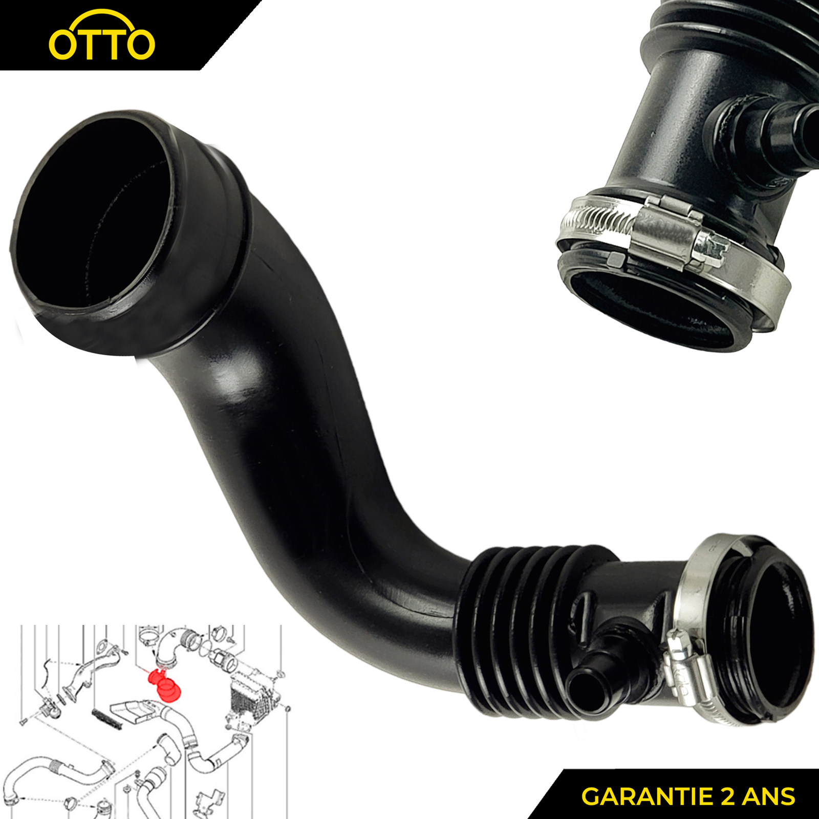 Tuyau suralimentation renforcé pour Scenic II 1.9 dCi de qualité OEM