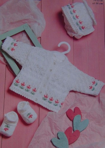 BABY~JACKEN~STRICKJACKEN~HAUBE~SCHUHE~STRICKMUSTER GR. 0-3 JAHRE (44G)