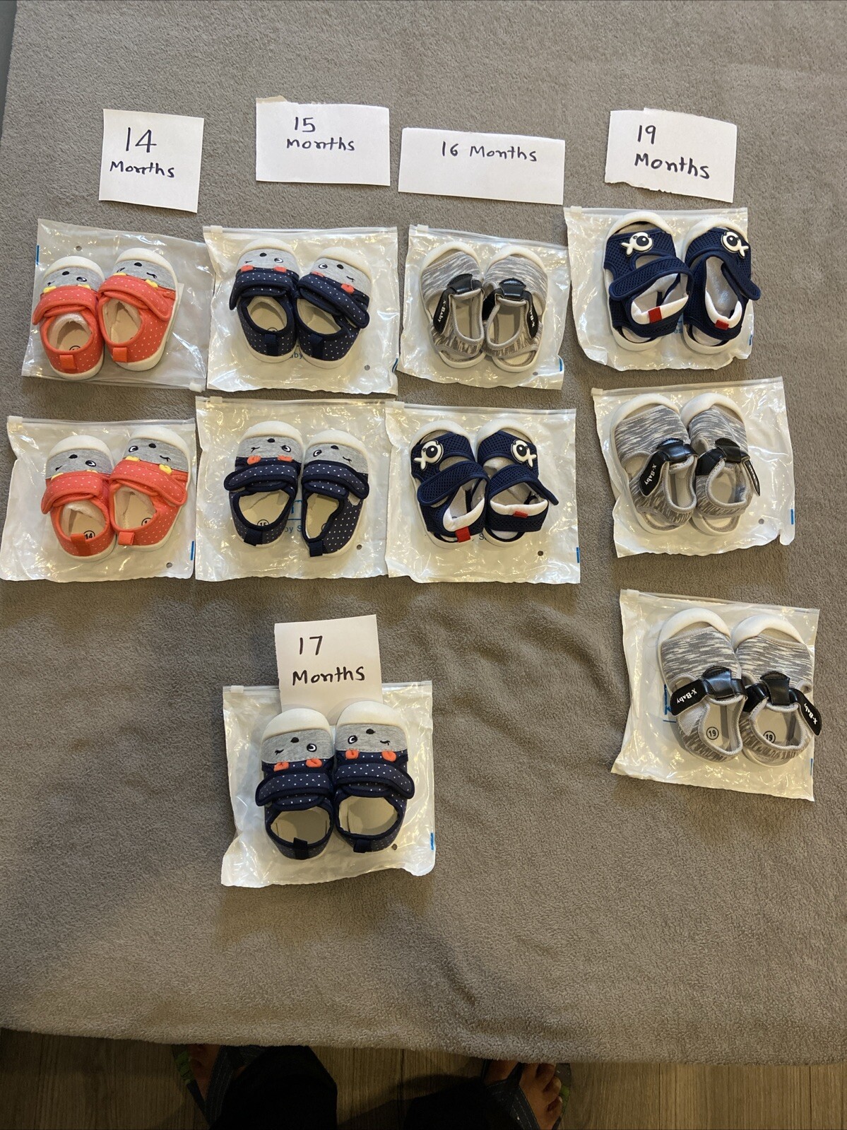 9 pairs of Baby Boots And Sandals for baby Girl/Boy ,New all in bulk