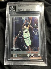 Tim Duncan 1997 Topps Chrome #115 San Antonio Spurs Rookie RC - BGS 9 Mint