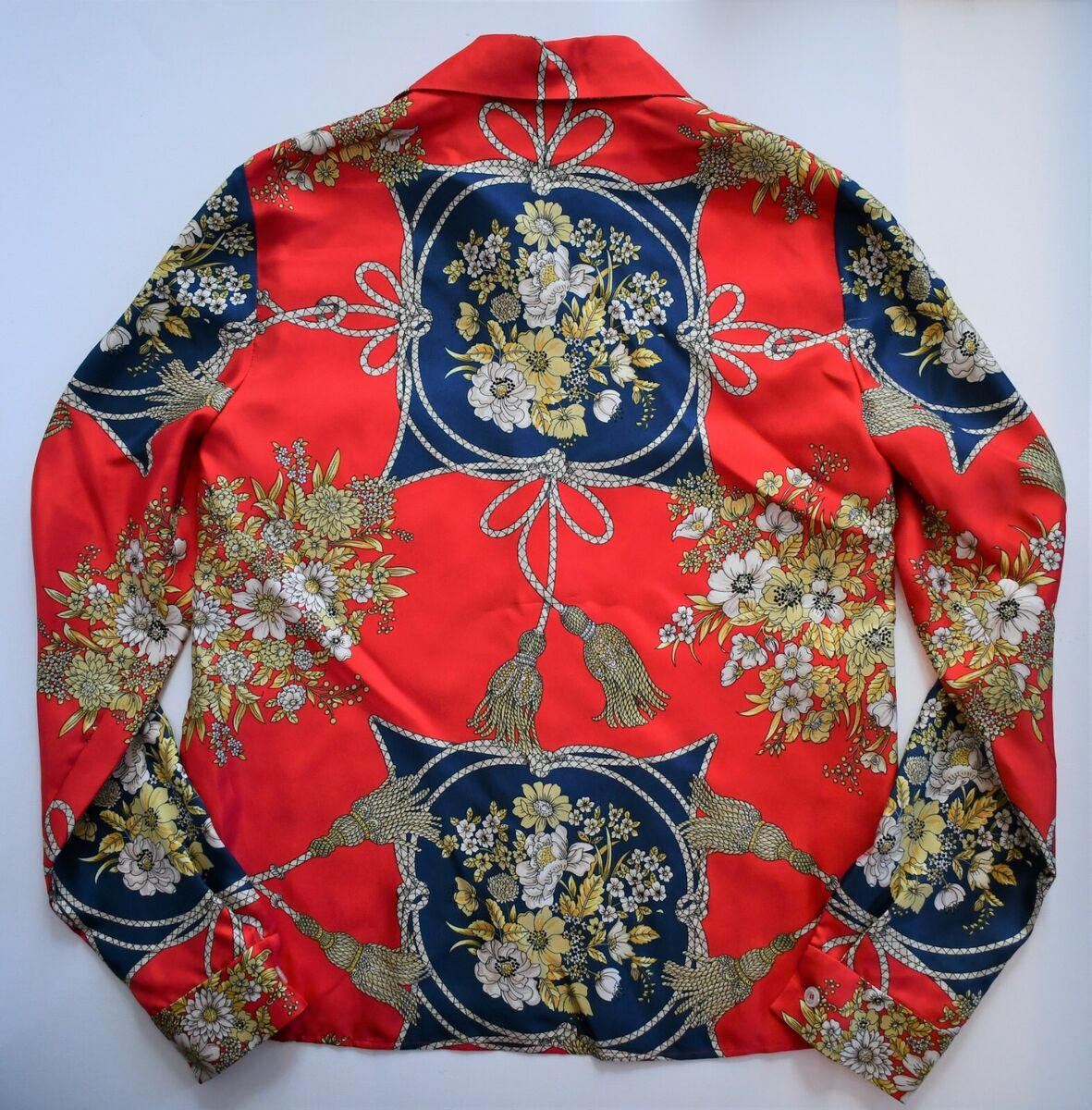 GUCCI Piped printed silk-twill shirt